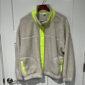 Old Navy Sherpa Fleece Jacket with Smock Neck Sz XXL